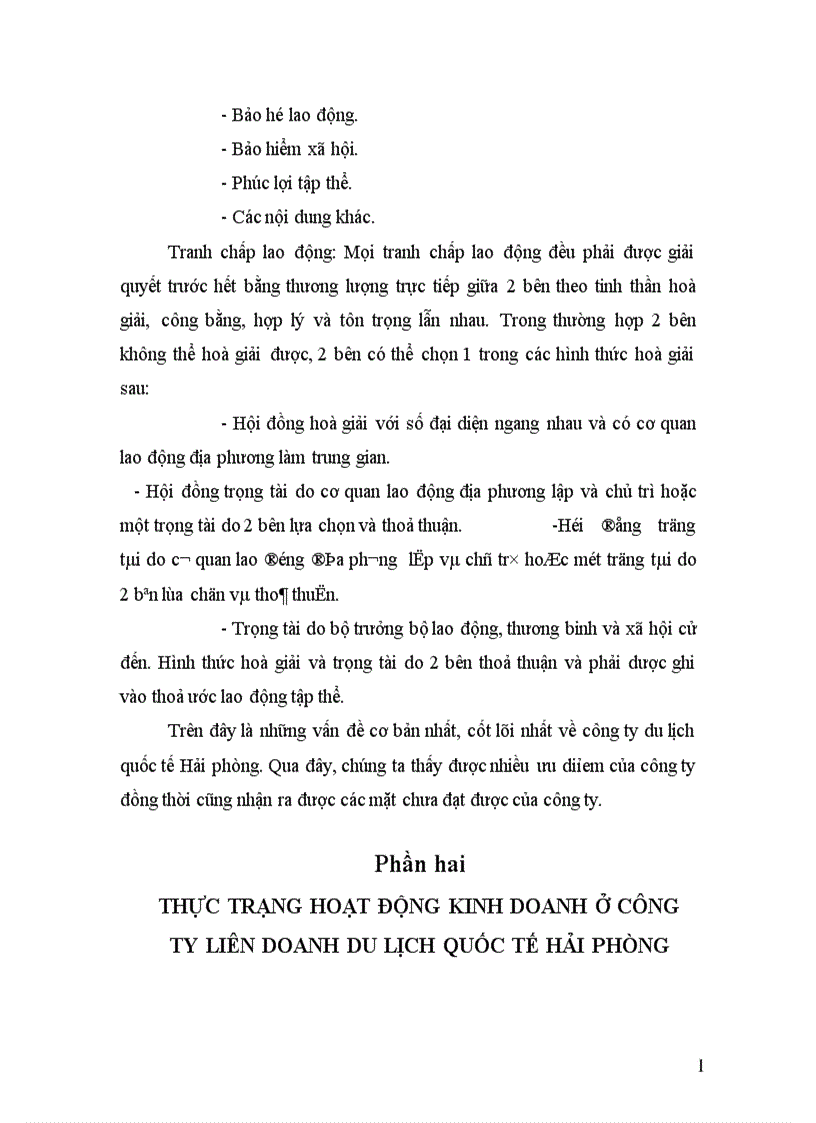 image for page Thực trạng hoạt động kinh doanh ở công ty liên doanh du lịch quốc tế Hải phòng