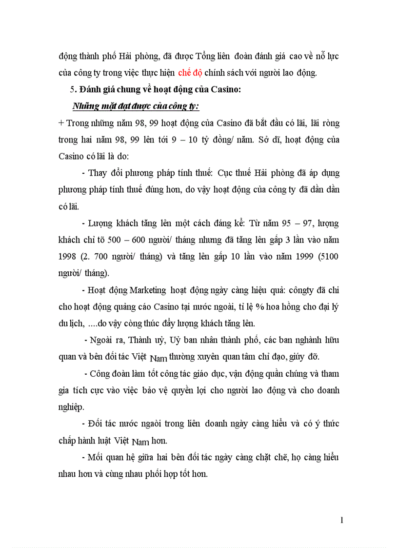 image for page Thực trạng hoạt động kinh doanh ở công ty liên doanh du lịch quốc tế Hải phòng