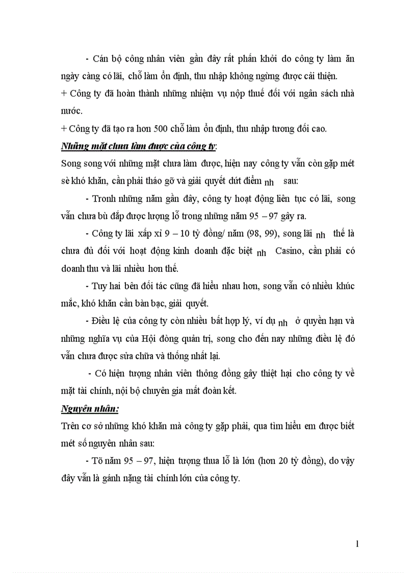 image for page Thực trạng hoạt động kinh doanh ở công ty liên doanh du lịch quốc tế Hải phòng