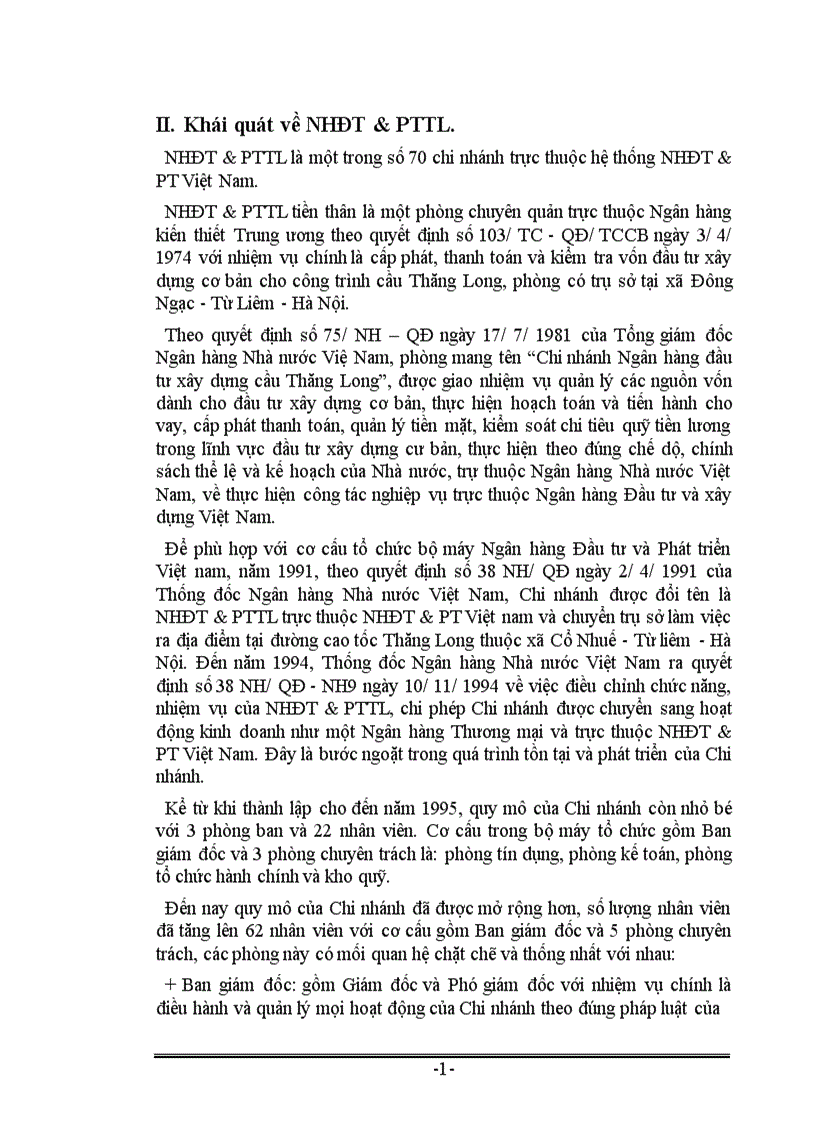 image for page Giải pháp nhằm nâng cao khả năng cạnh tranh của Ngân hàng Đầu tư và phát triển Chi nhánh Thăng Long 1