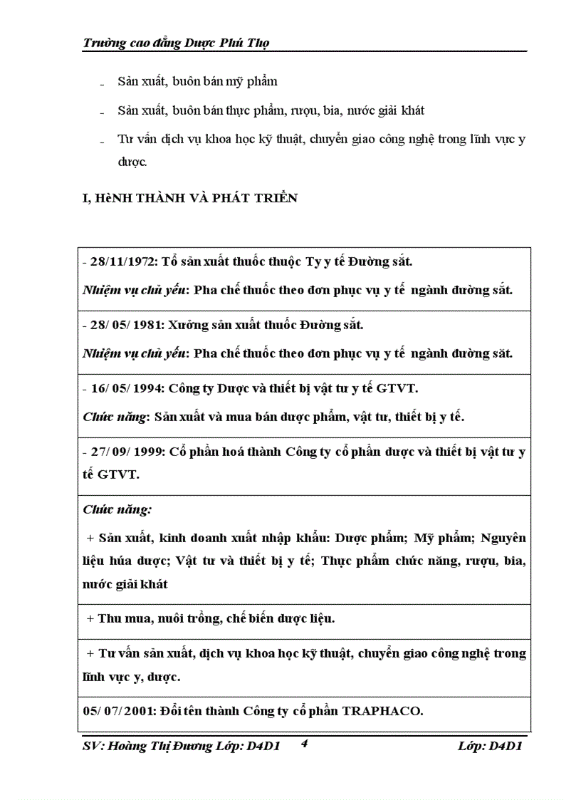 image for page Báo cáo thực tập tổng hợp tại Công ty cổ phần Traphaco và khoa Dược Bệnh Viện Giao thông Vận Tải Trung Ương