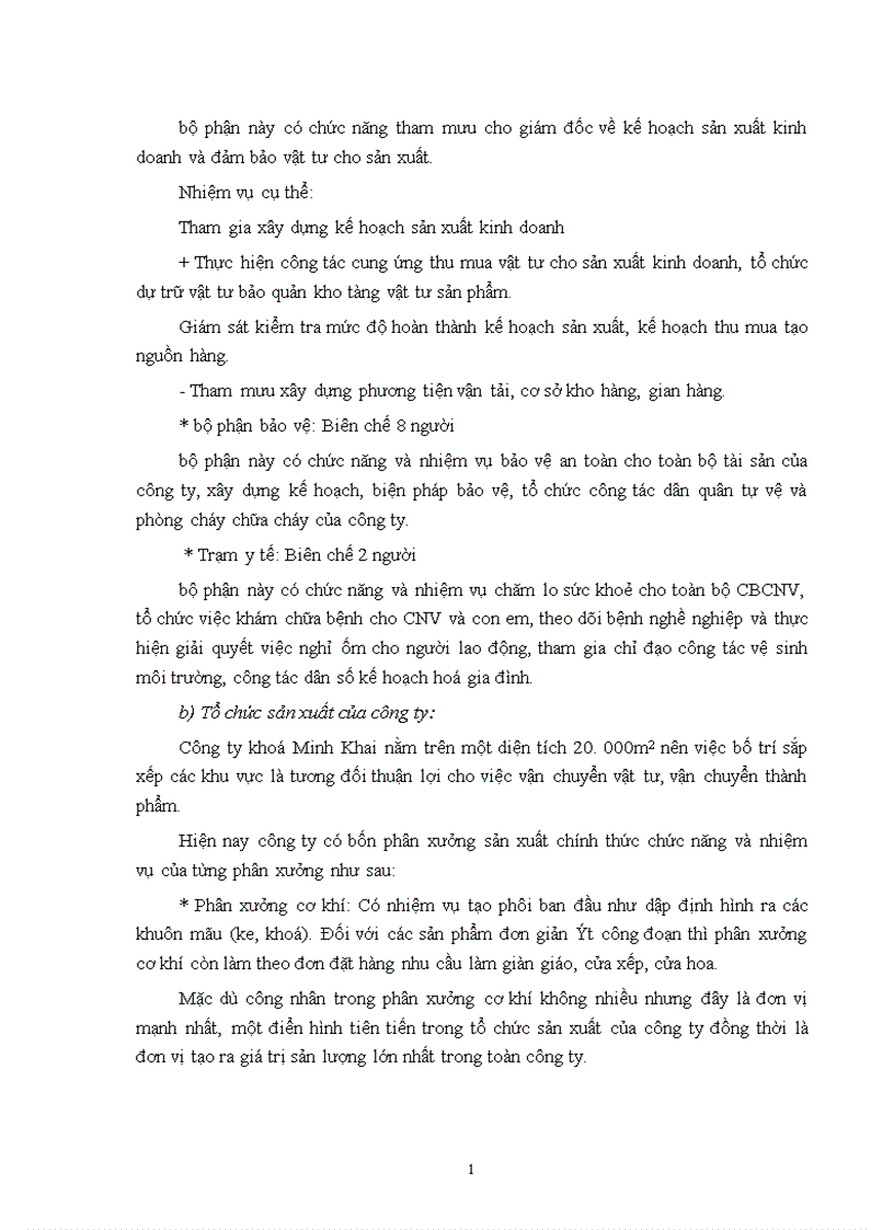 image for page Một số vấn đề về hoạt động đảm bảo vật tư cho sản xuất của công ty khoá Minh Khai