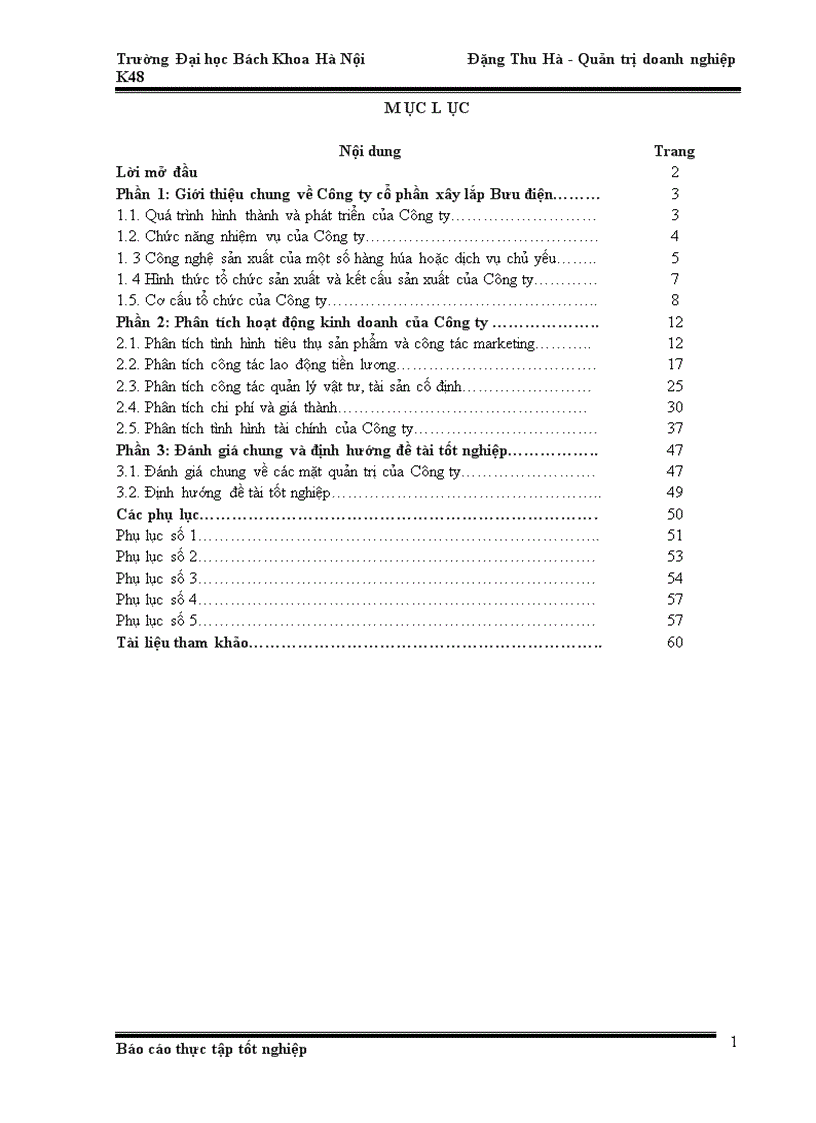 image for page Báo cáo thực tập tại Công ty cổ phần xây lắp Bưu điện