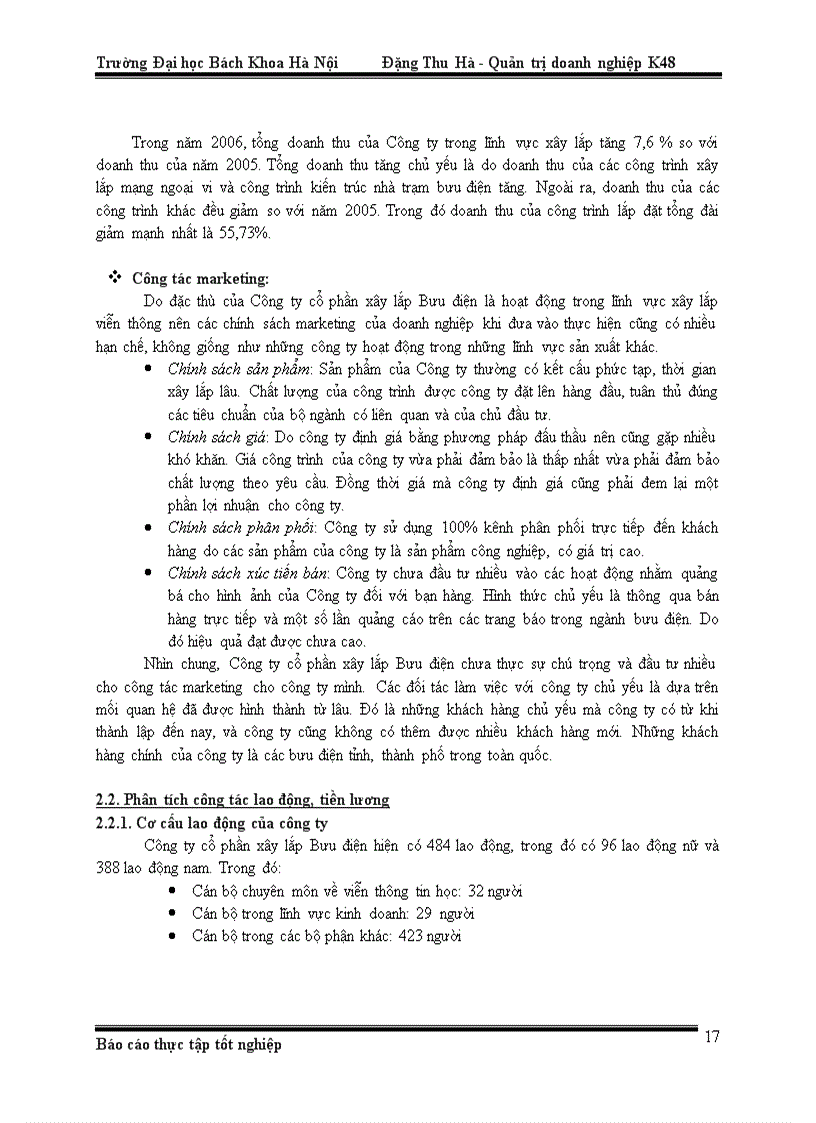 image for page Báo cáo thực tập tại Công ty cổ phần xây lắp Bưu điện