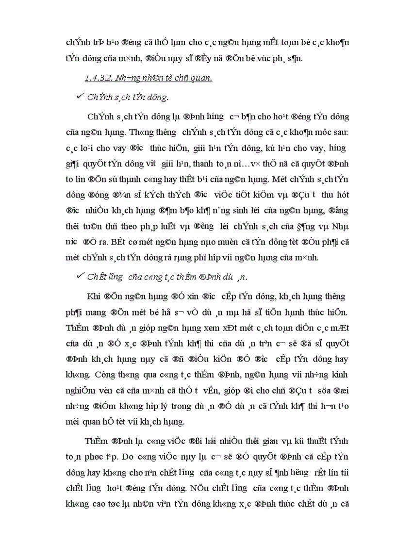 image for page Giải pháp nâng cao chất lượng tín dụng ngắn hạn ở hệ thống ngân hàng thương mại nước ta nghiên cứu từ quá trình thực tập tại chi nhánh ngân hàng liên doanh Chohung vina 1
