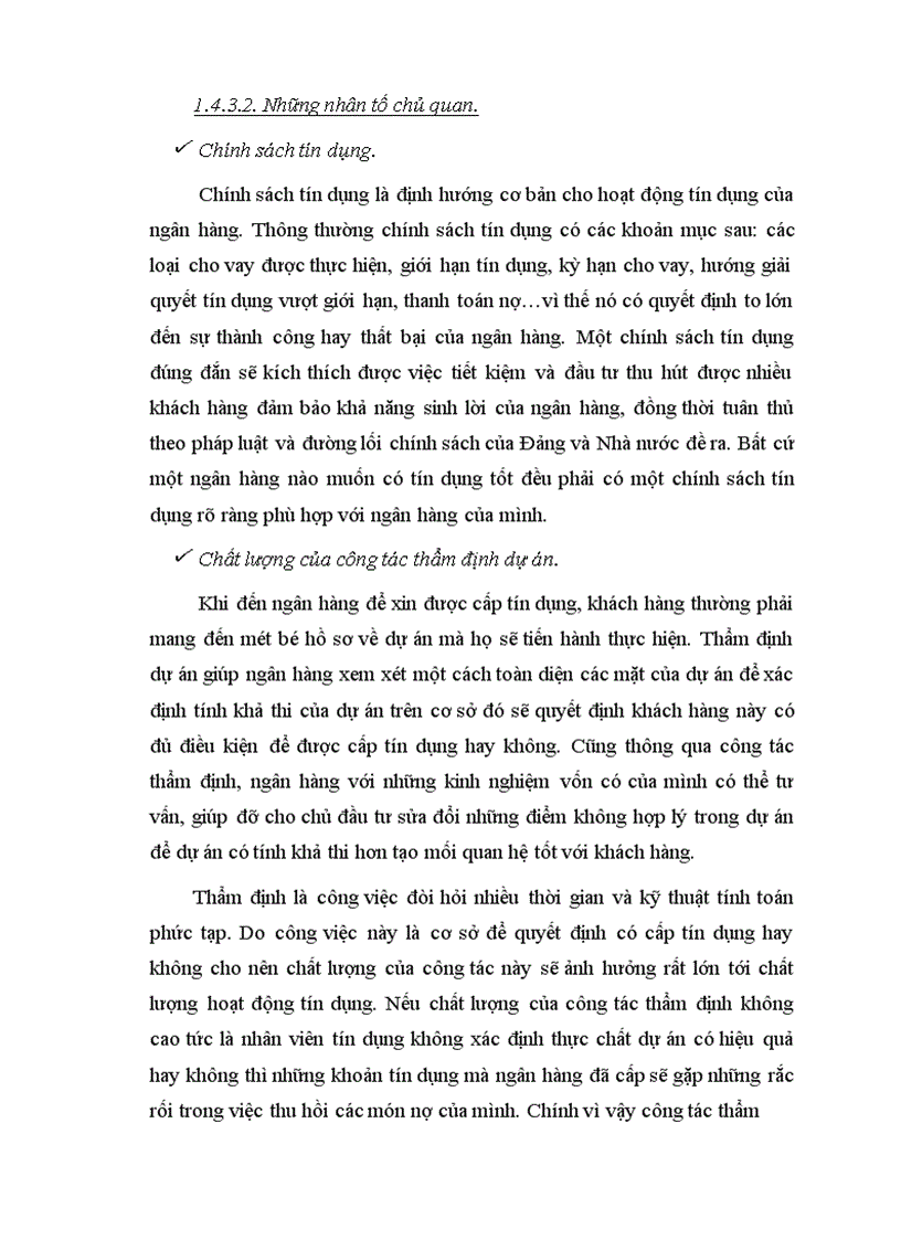 image for page Giải pháp nâng cao chất lượng tín dụng ngắn hạn ở hệ thống ngân hàng thương mại nước ta nghiên cứu từ quá trình thực tập tại chi nhánh ngân hàng liên doanh Chohung vina 1