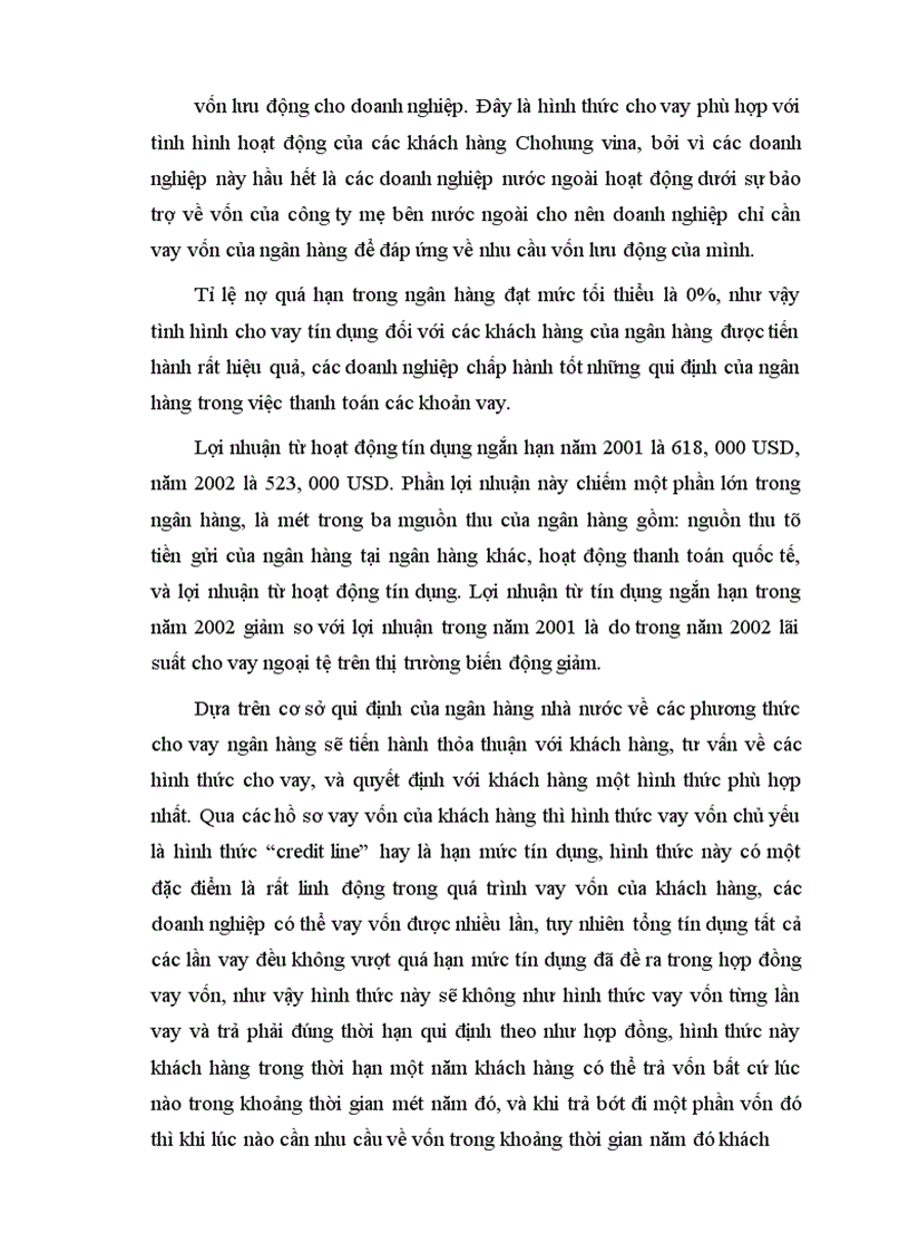 image for page Giải pháp nâng cao chất lượng tín dụng ngắn hạn ở hệ thống ngân hàng thương mại nước ta nghiên cứu từ quá trình thực tập tại chi nhánh ngân hàng liên doanh Chohung vina 1