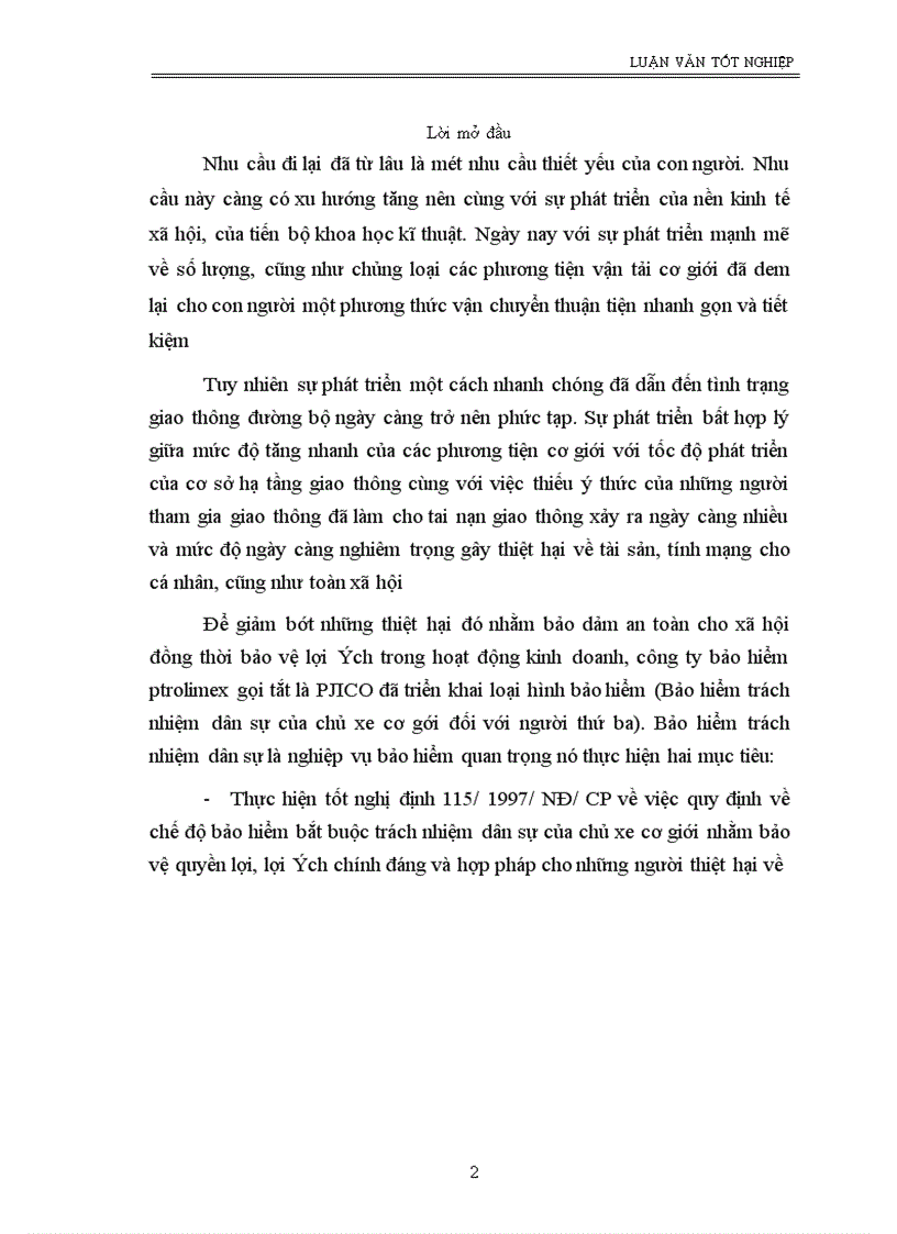 image for page Nghiệp vụ bảo hiểm trách nhiệm dân sự của chủ xe cơ giới đối với người thứ 3 tại công ty bảo hiểm cổ phần Petrolimex thực trạng và giải pháp 1