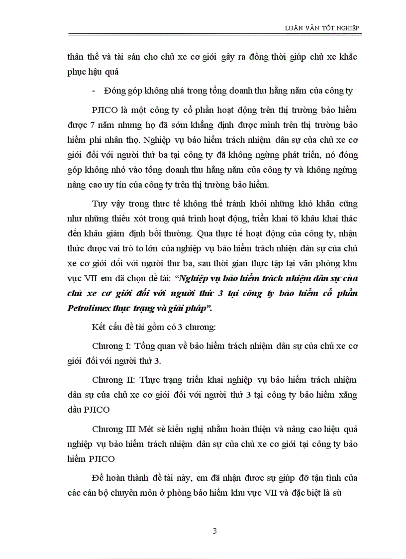image for page Nghiệp vụ bảo hiểm trách nhiệm dân sự của chủ xe cơ giới đối với người thứ 3 tại công ty bảo hiểm cổ phần Petrolimex thực trạng và giải pháp 1