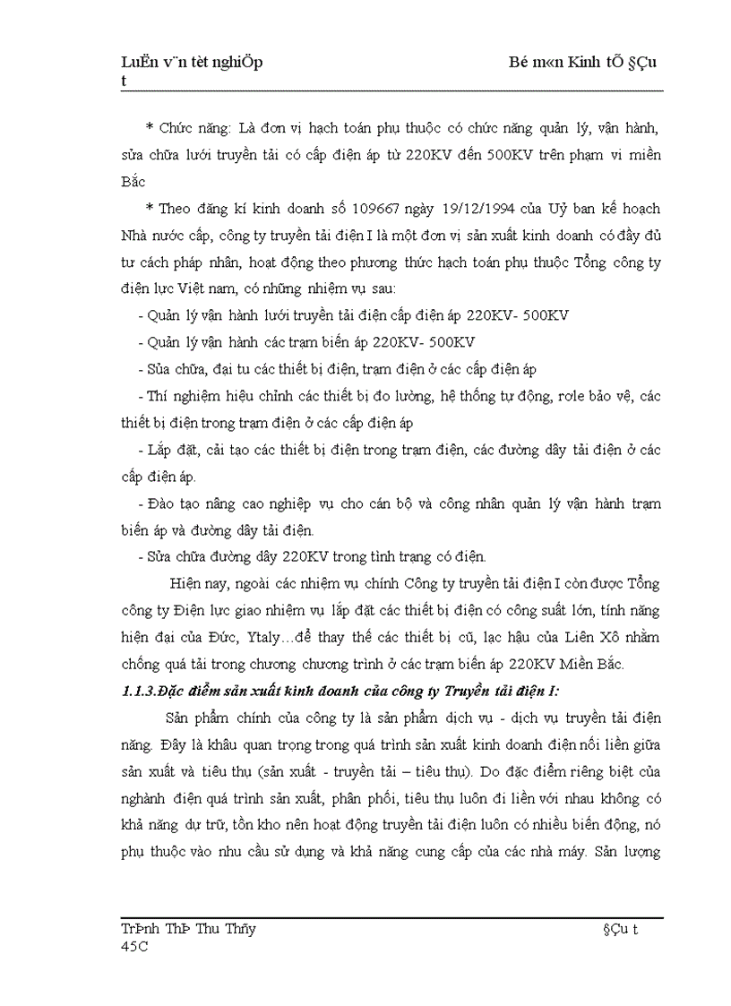 image for page Thực trạng và giải pháp nâng cao hiệu quả công tác tổ chức đấu thầu tại công ty Truyền tải điện I