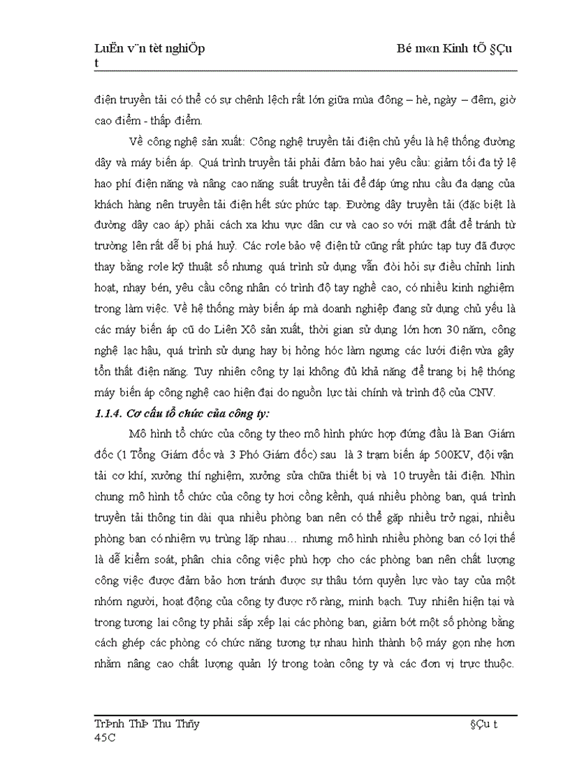 image for page Thực trạng và giải pháp nâng cao hiệu quả công tác tổ chức đấu thầu tại công ty Truyền tải điện I