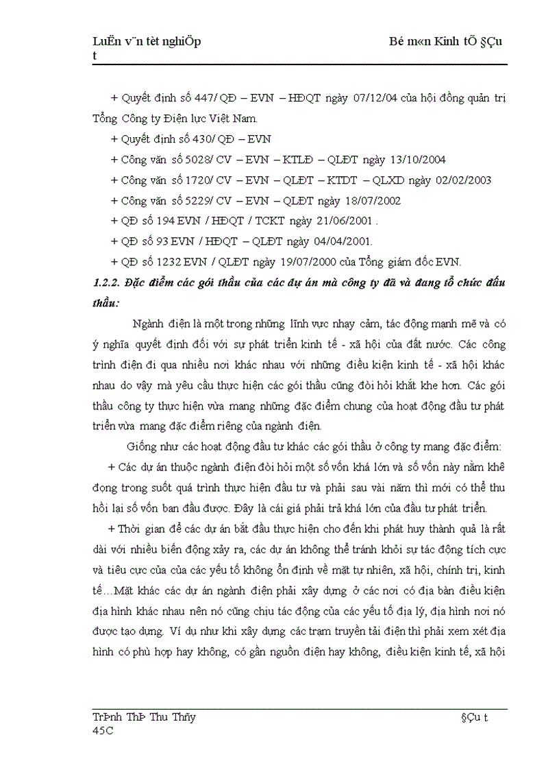 image for page Thực trạng và giải pháp nâng cao hiệu quả công tác tổ chức đấu thầu tại công ty Truyền tải điện I