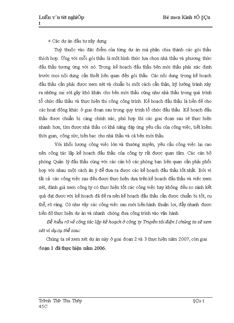 image for page Thực trạng và giải pháp nâng cao hiệu quả công tác tổ chức đấu thầu tại công ty Truyền tải điện I