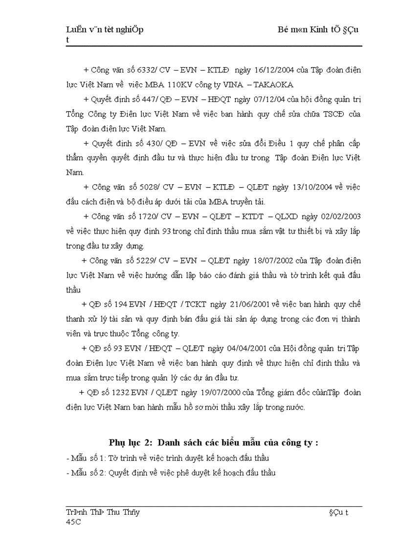 image for page Thực trạng và giải pháp nâng cao hiệu quả công tác tổ chức đấu thầu tại công ty Truyền tải điện I