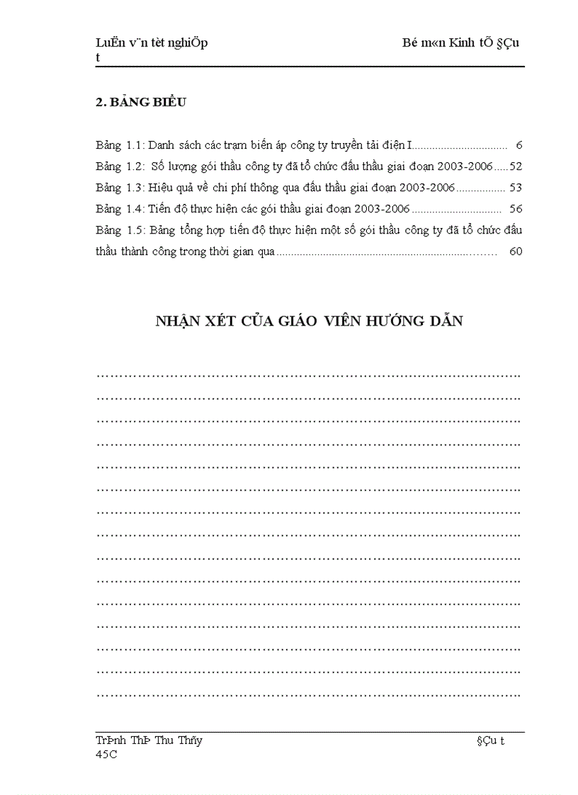 image for page Thực trạng và giải pháp nâng cao hiệu quả công tác tổ chức đấu thầu tại công ty Truyền tải điện I