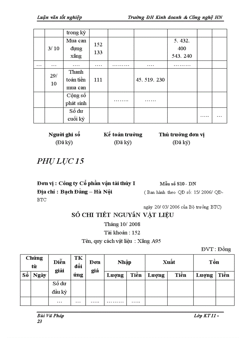 image for page Kế toán nguyên vật liệu tại Công ty Cổ phần vận tải Thủy I 1
