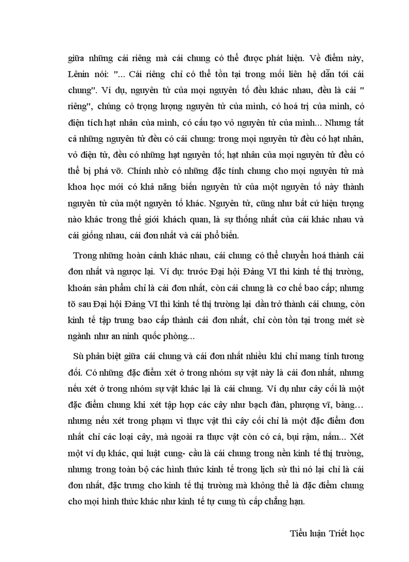 image for page Mối quan hệ biện chứng giữa cái riêng và cái chung và vận dụng nó trong xây dựng kinh tế thị trường ở Việt nam 1