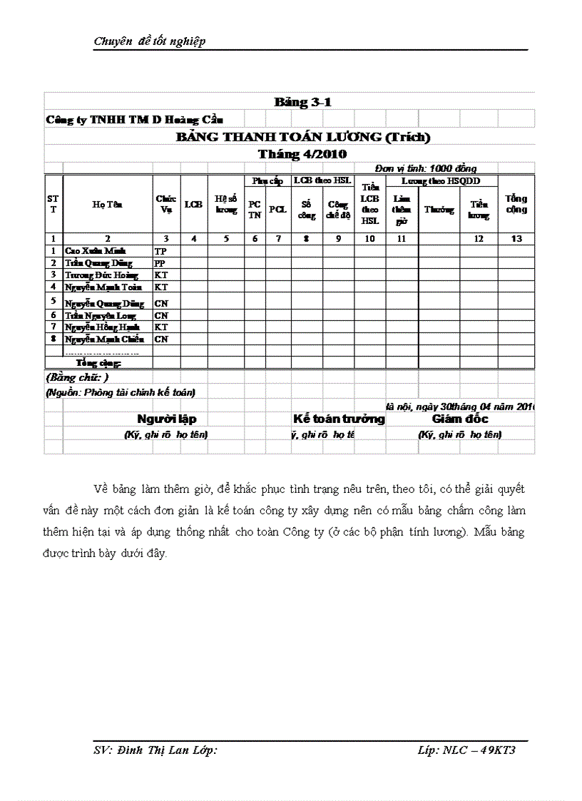 image for page Kế toán tiền lương và các khoản trích theo lương tại Công ty TNHH TM DV Hoàng Cầu 1