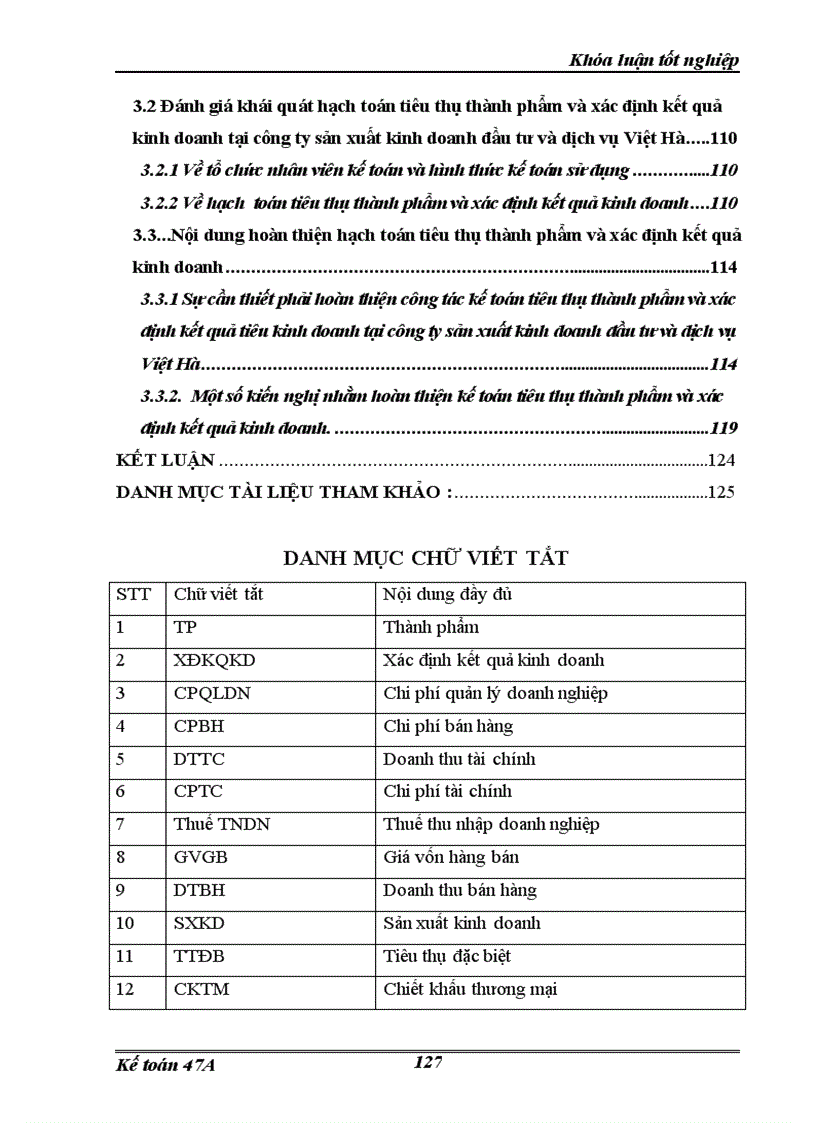 image for page Hoàn thiện hạch toán tiêu thụ thành phẩm và xác định kết quả kinh doanh trong công ty sản xuất kinh doanh đầu tư và dịch vụ Việt Hà 1
