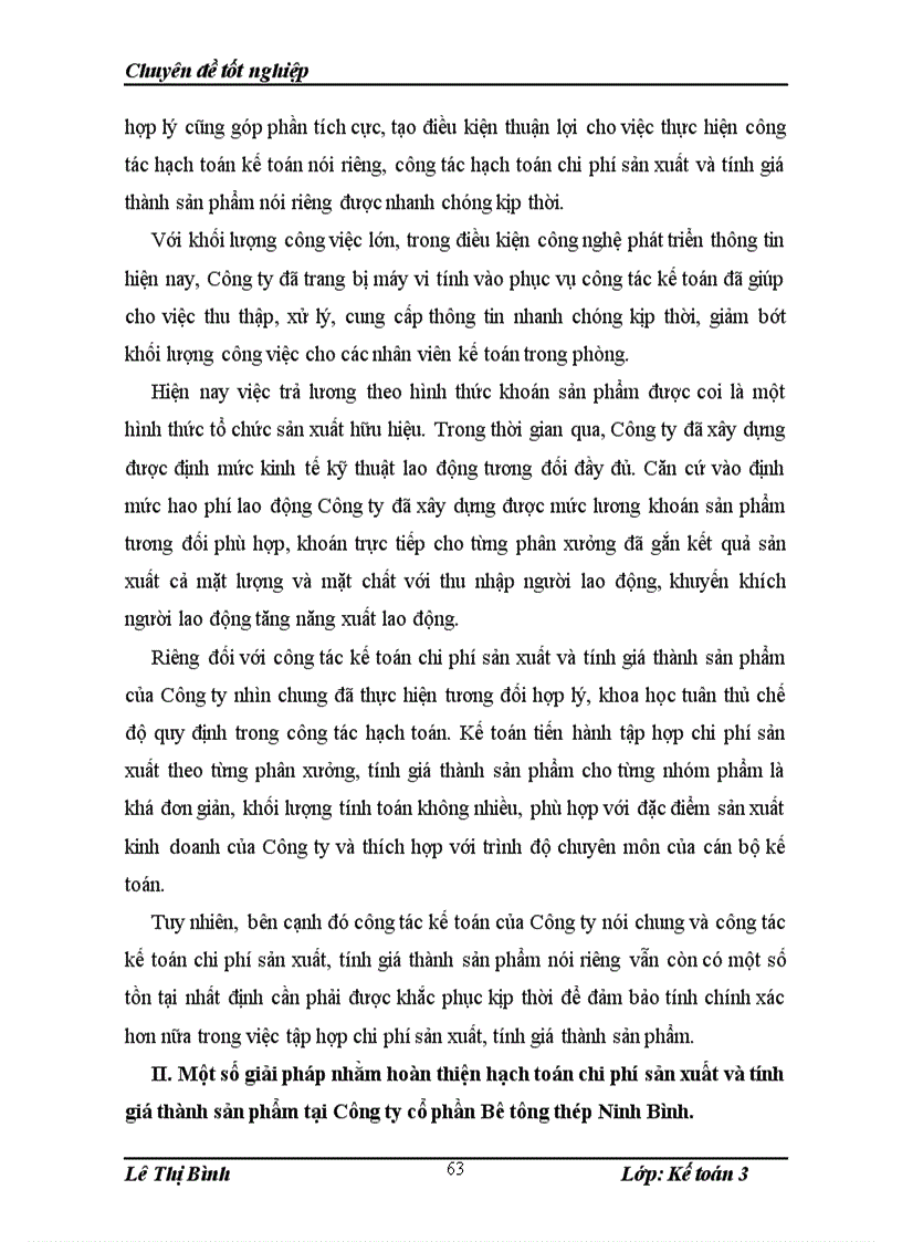 image for page Hoàn thiện kế toán chi phí sản xuất và tính giá thành sản phẩm tại Công ty cổ phần Bê tông thép Ninh Bình 1