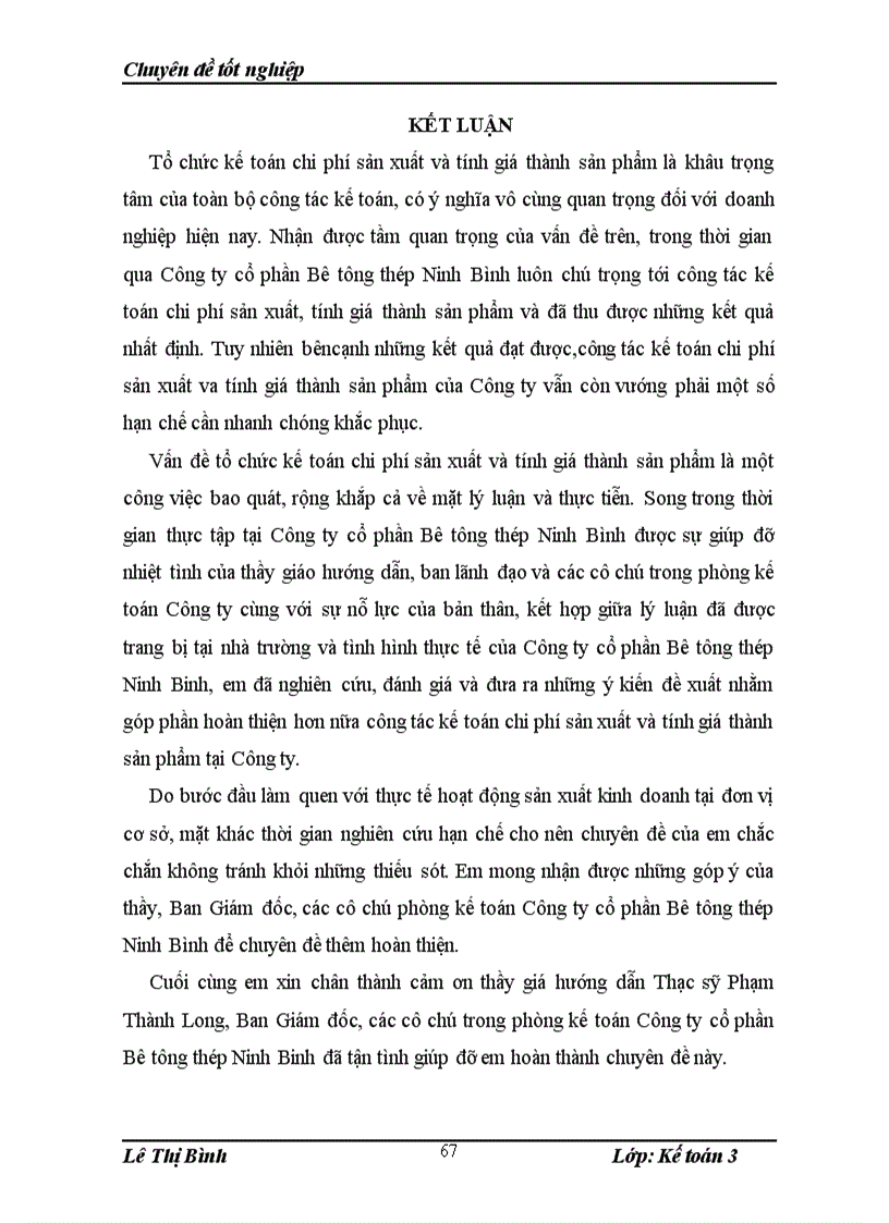 image for page Hoàn thiện kế toán chi phí sản xuất và tính giá thành sản phẩm tại Công ty cổ phần Bê tông thép Ninh Bình 1