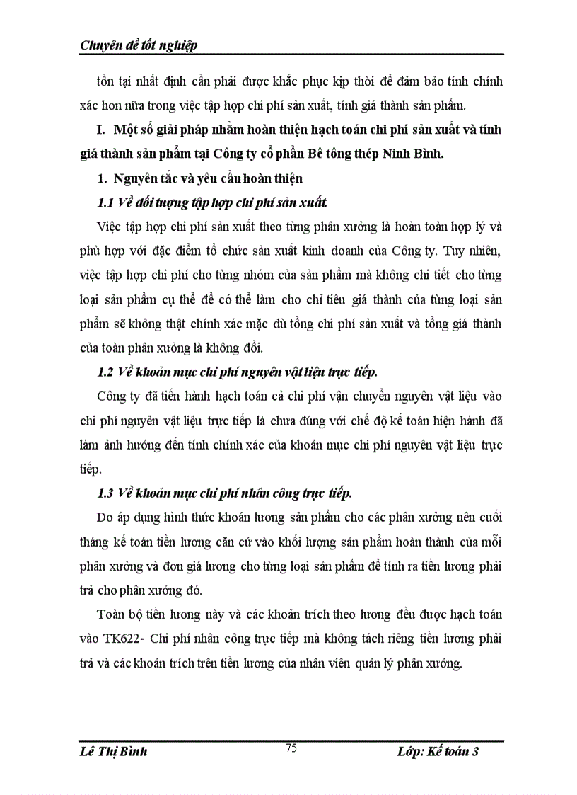 image for page Hoàn thiện kế toán chi phí sản xuất và tính giá thành sản phẩm tại Công ty cổ phần Bê tông thép Ninh Bình 1