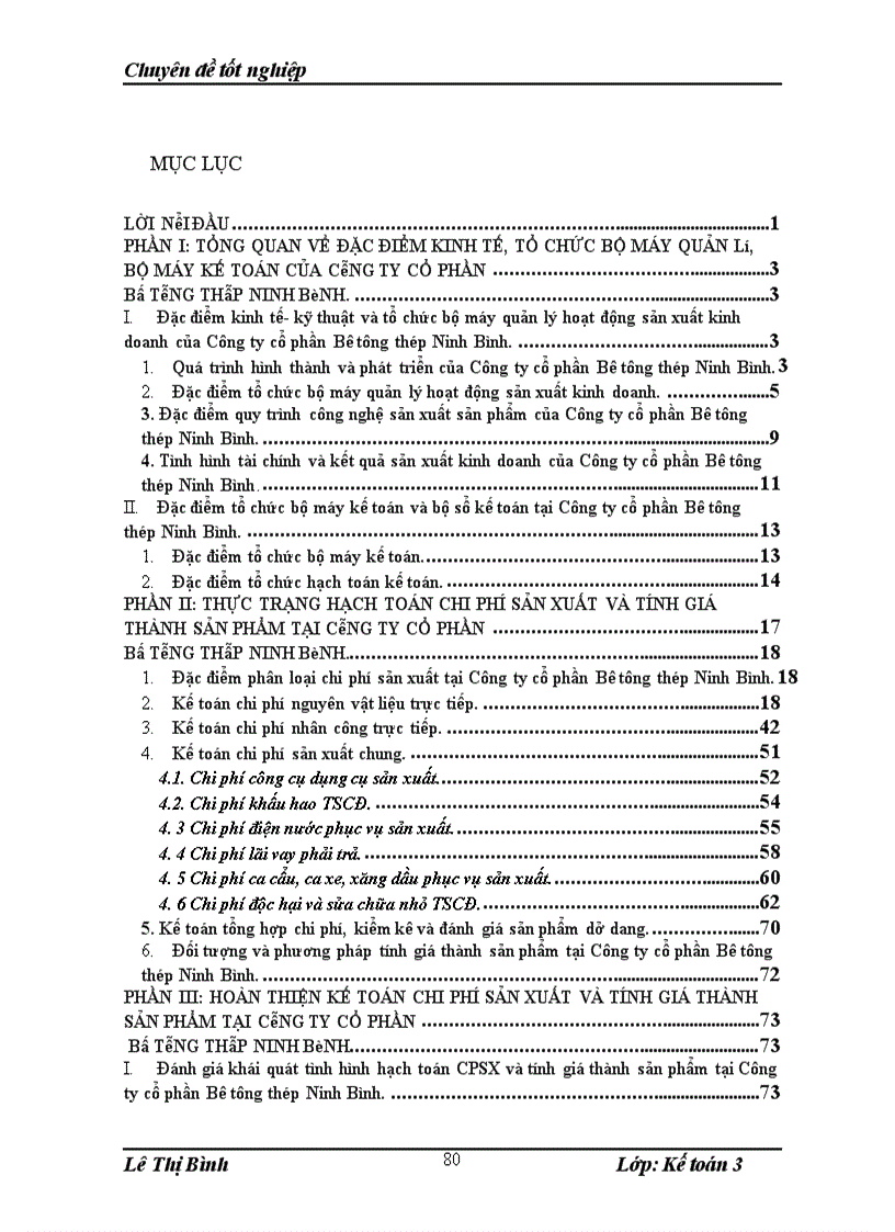 image for page Hoàn thiện kế toán chi phí sản xuất và tính giá thành sản phẩm tại Công ty cổ phần Bê tông thép Ninh Bình 1