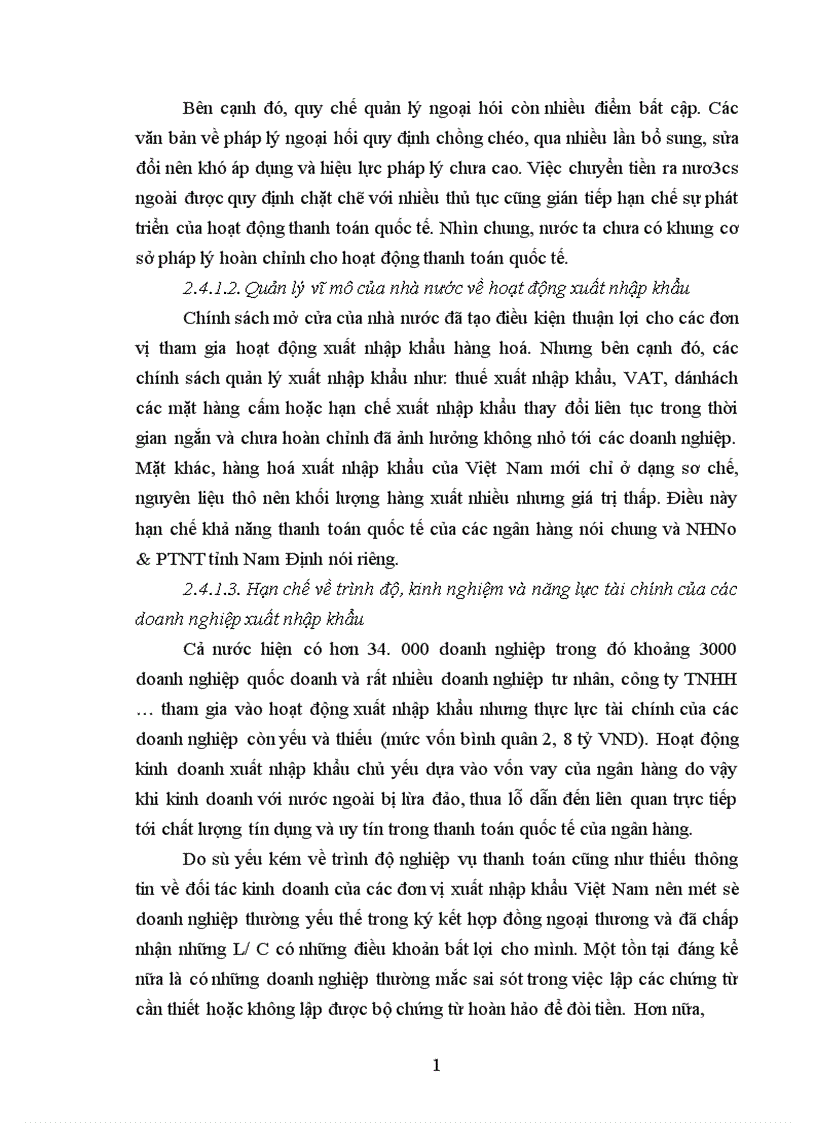image for page Giải pháp hoàn thiện hoạt động chất lượng thanh toán quốc tế tại NHNN PTNT chi nhánh tỉnh Nam Định 1