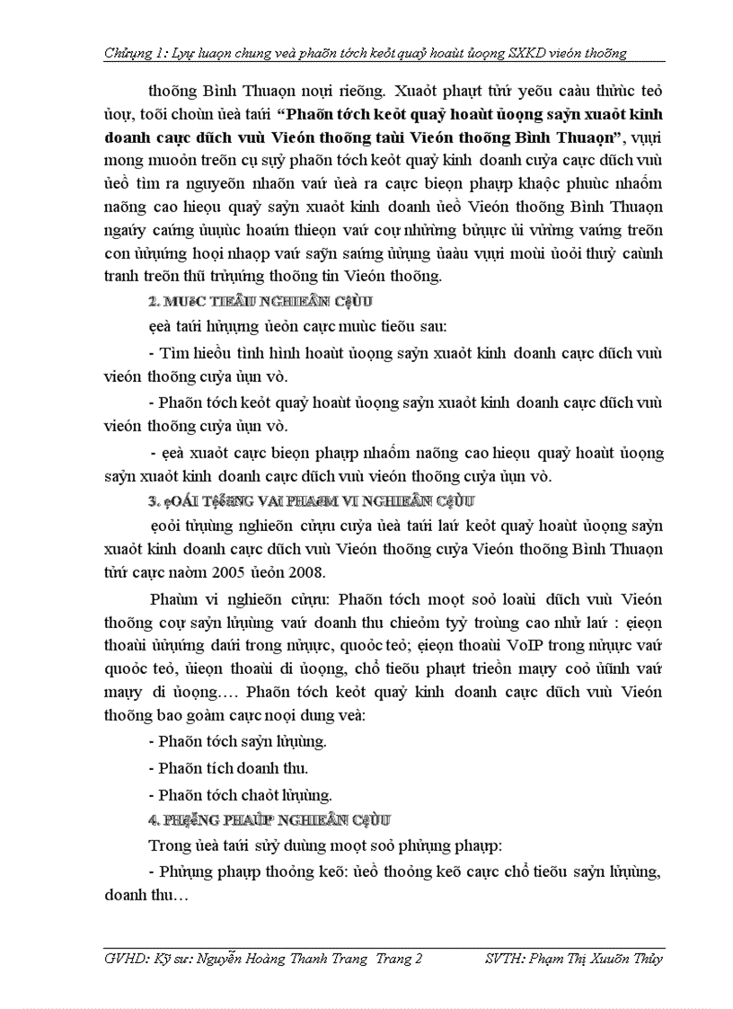 image for page Phân tích kết quả hoạt động sản xuất kinh doanh các dịch vụ Viễn thông tại Viễn Thông Bình Thuận