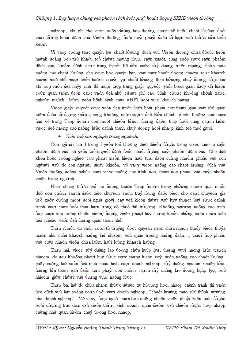 image for page Phân tích kết quả hoạt động sản xuất kinh doanh các dịch vụ Viễn thông tại Viễn Thông Bình Thuận