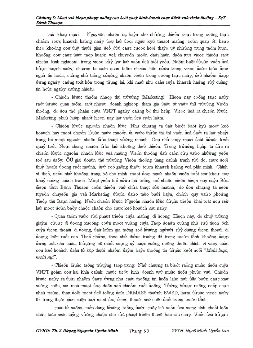 image for page Phân tích kết quả hoạt động sản xuất kinh doanh các dịch vụ Viễn thông tại Viễn Thông Bình Thuận