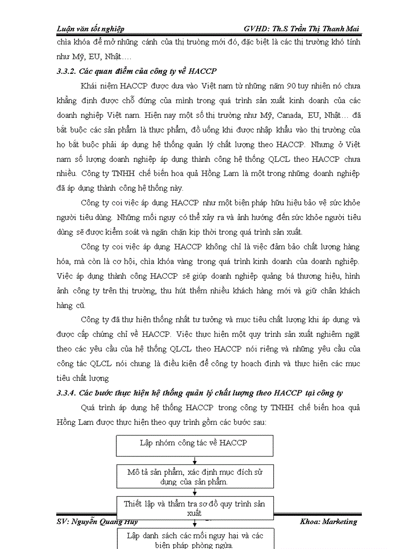 image for page Tăng cường hiệu lực hệ thống quản lý chất lượng theo HACCP tại công ty TNHH chế biến hoa quả Hồng Lam 1
