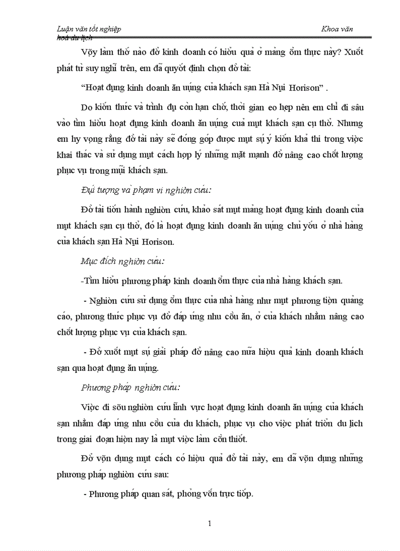 image for page Hoa t đô ng kinh doanh ăn uô ng cu a kha ch sa n Ha Nô i Horison