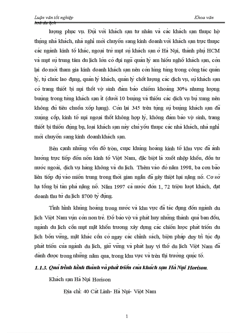 image for page Hoa t đô ng kinh doanh ăn uô ng cu a kha ch sa n Ha Nô i Horison