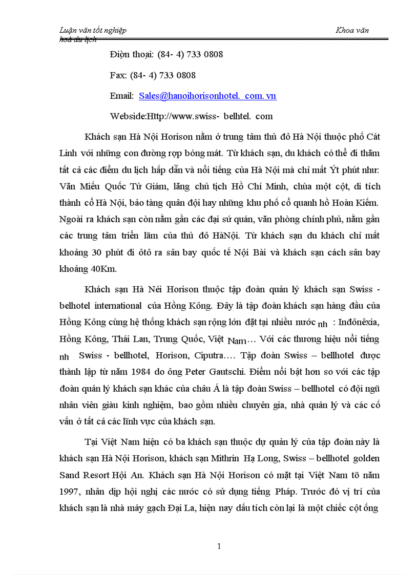 image for page Hoa t đô ng kinh doanh ăn uô ng cu a kha ch sa n Ha Nô i Horison