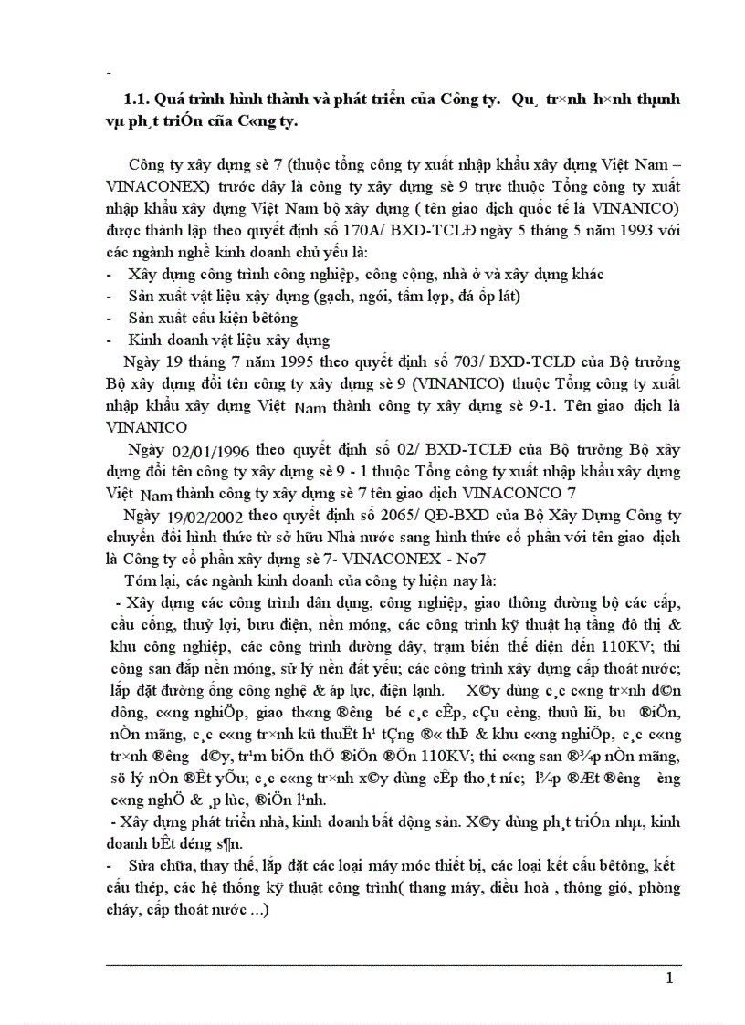 image for page Phương hướng hoàn thiện công tác hạch toán chi phí sản xuất và tính giá thành sản phẩm xây lắp tại công ty xây dựng số 7