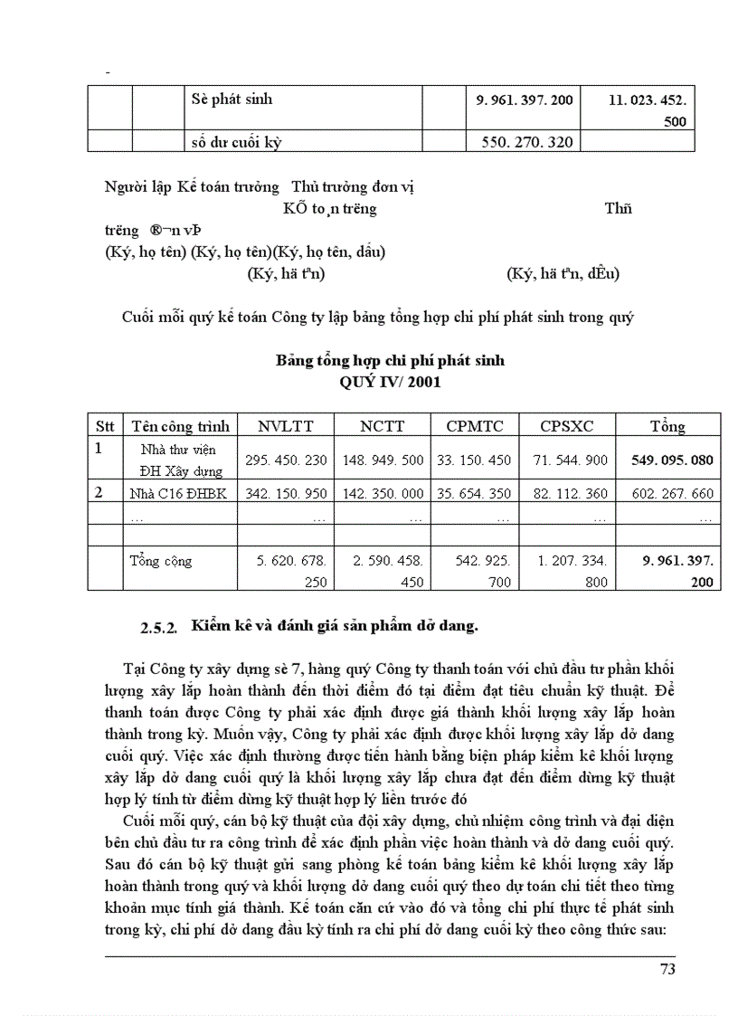 image for page Phương hướng hoàn thiện công tác hạch toán chi phí sản xuất và tính giá thành sản phẩm xây lắp tại công ty xây dựng số 7