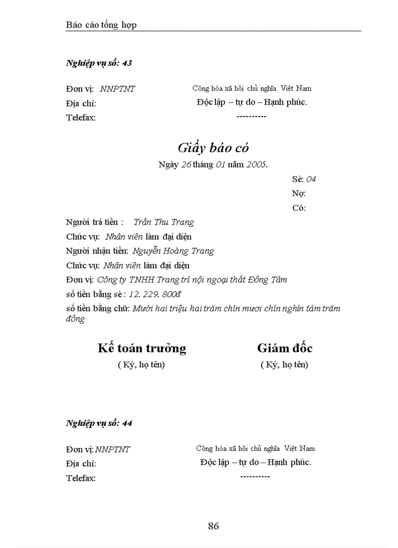 image for page Báo cáo tổng hợp về Công ty TNHH Trang trí nội ngoại thất Đồng Tâm