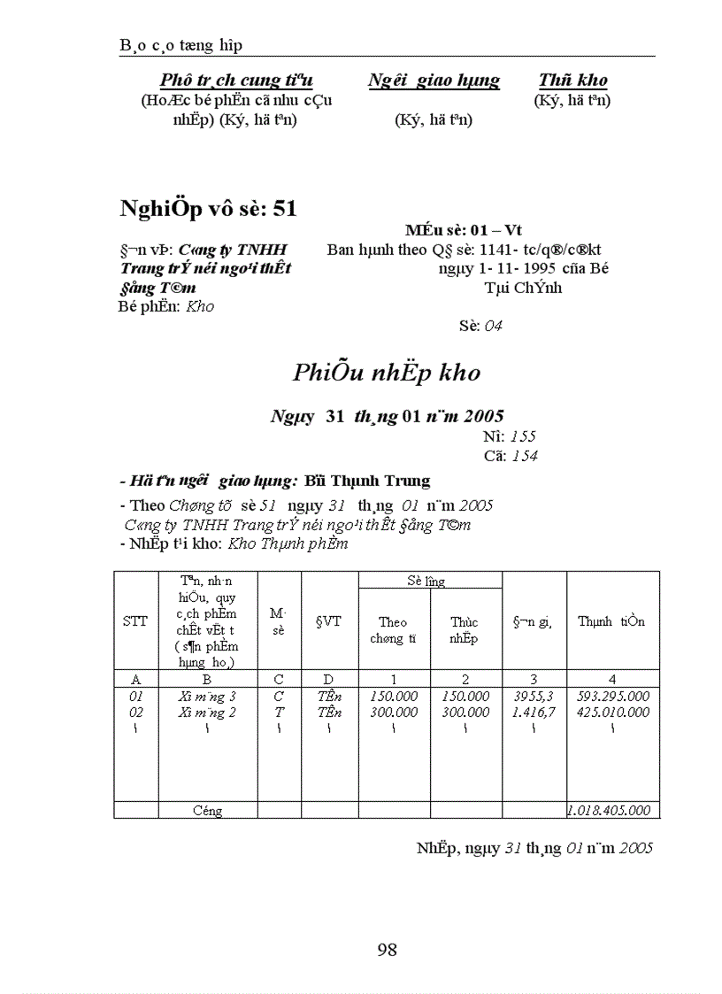 image for page Báo cáo tổng hợp về Công ty TNHH Trang trí nội ngoại thất Đồng Tâm