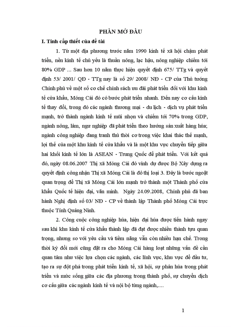 Kinh tế Móng Cái trong thời kỳ đổi mới 1