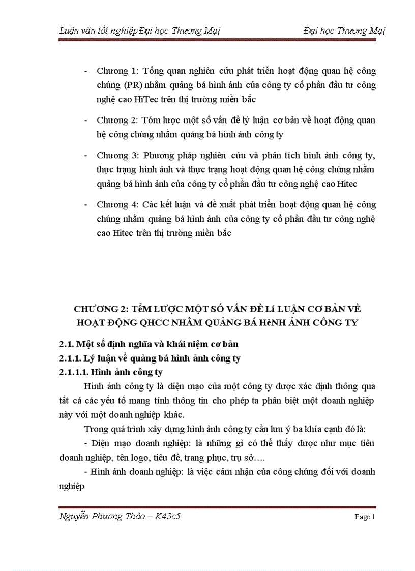 image for page Phát triển hoạt động quan hệ công chúng PR nhằm quảng bá hình ảnh của công ty cổ phần đầu tư công nghệ cao Hitec trên thị trường miền bắc 1