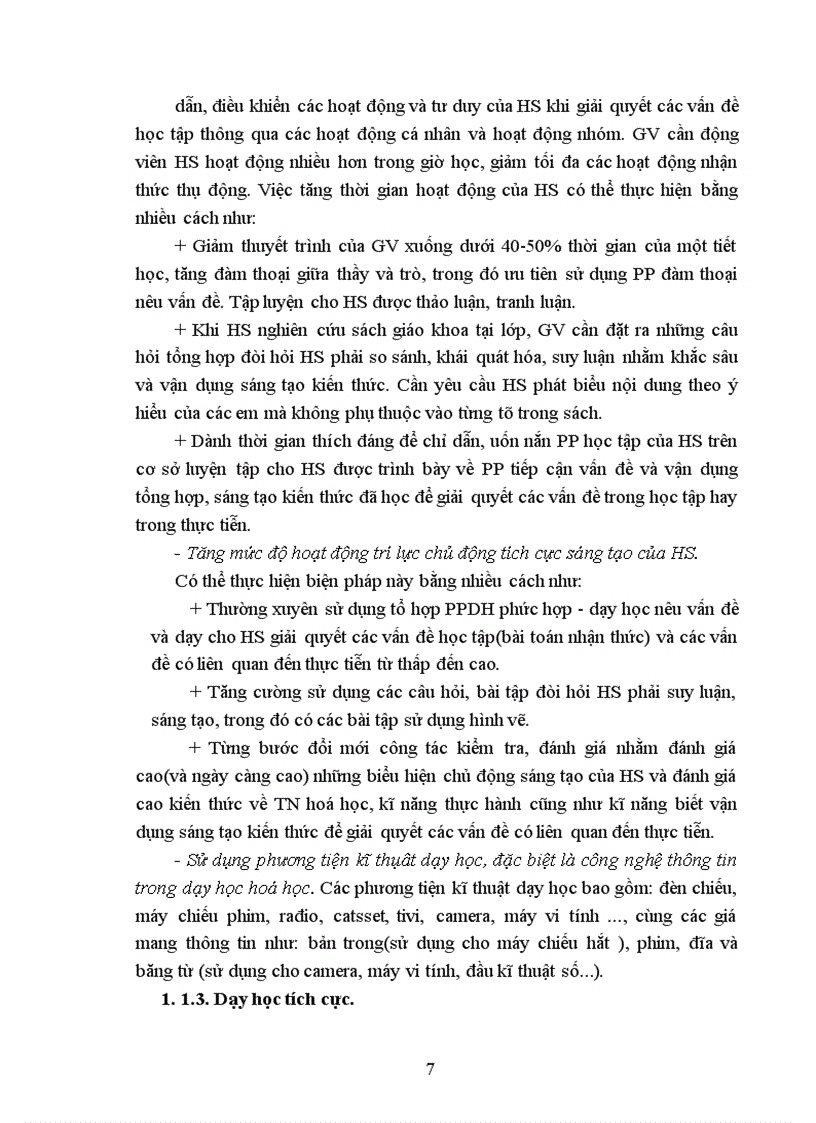 image for page Một số biện pháp rèn luyện kiến thức kĩ năng thí nghiệm cho Học sinh THCS theo hướng dạy học tích cực