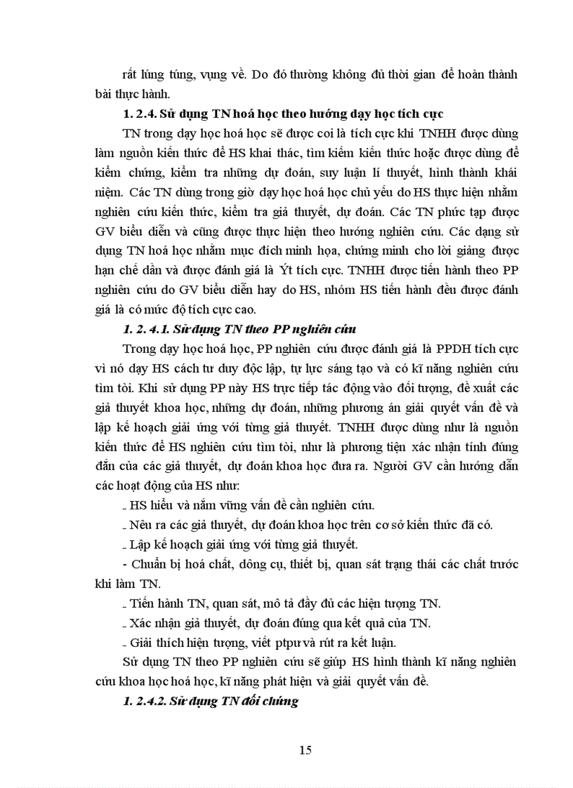 image for page Một số biện pháp rèn luyện kiến thức kĩ năng thí nghiệm cho Học sinh THCS theo hướng dạy học tích cực