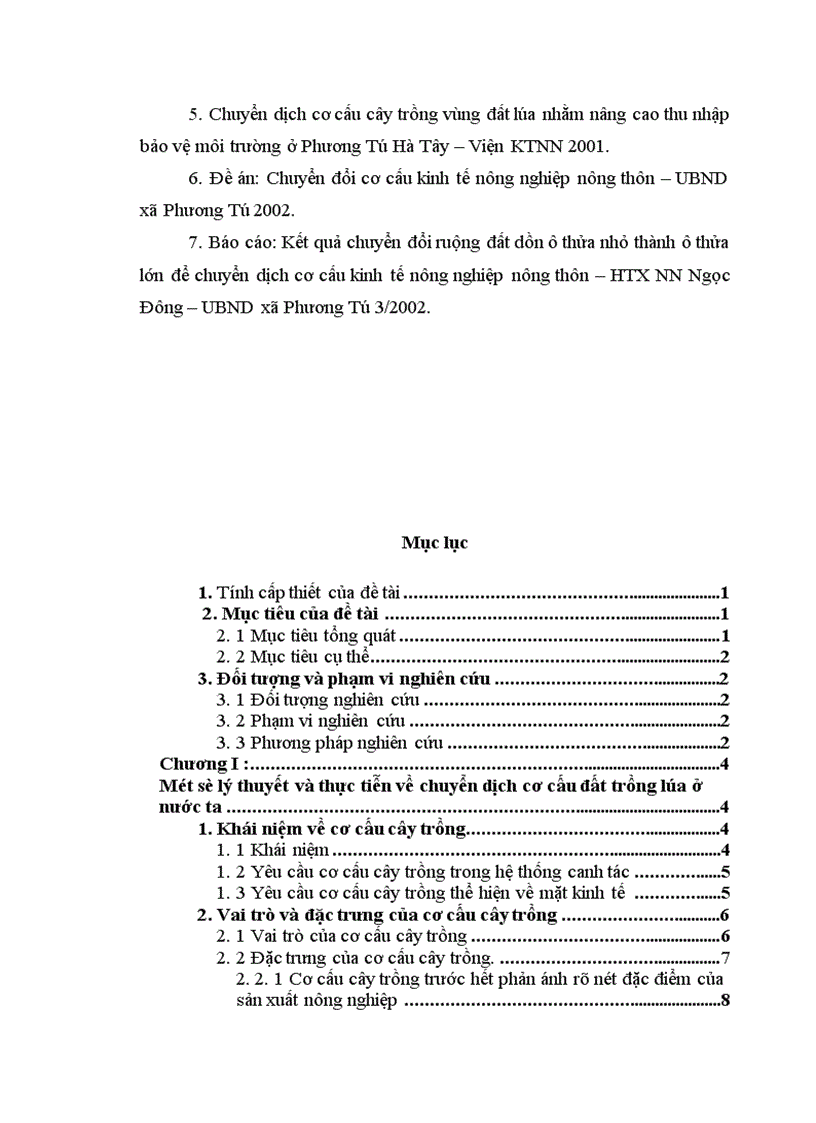 image for page Định hướng và giải pháp chuyển dịch cơ cấu cây trồng trên đất trồng lúa sang sản xuất nông thuỷ sản khác ở xã Phương Tú ứng Hoà Hà Tây