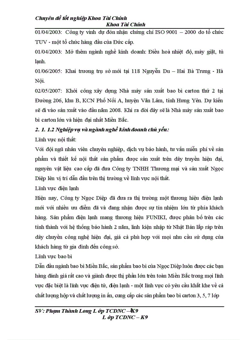 image for page Một số giải pháp kiến nghị nhằm tăng cường quản lý và nâng cao hiệu quả sử dụng VLĐ tại công ty TNHH Ngọc Diệp 1