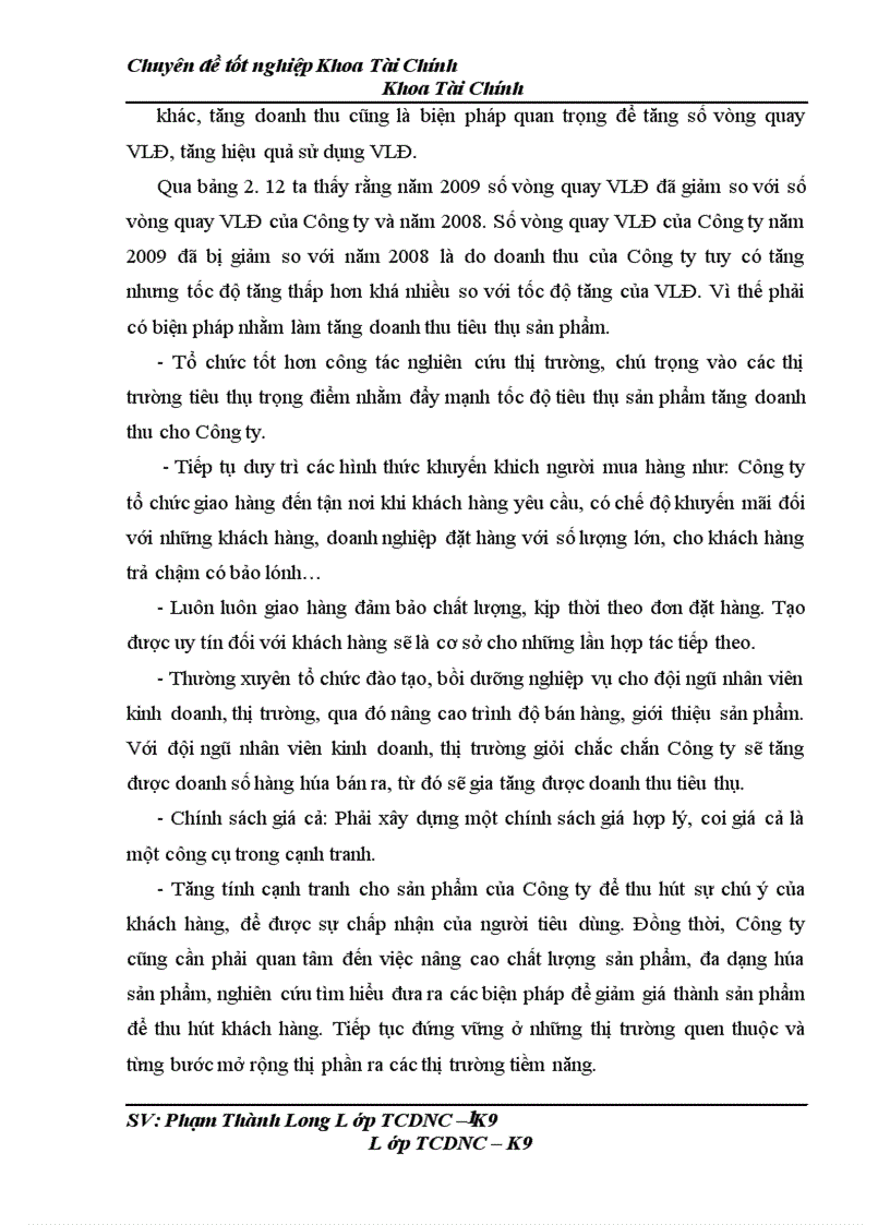 image for page Một số giải pháp kiến nghị nhằm tăng cường quản lý và nâng cao hiệu quả sử dụng VLĐ tại công ty TNHH Ngọc Diệp 1