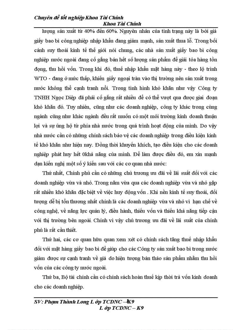 image for page Một số giải pháp kiến nghị nhằm tăng cường quản lý và nâng cao hiệu quả sử dụng VLĐ tại công ty TNHH Ngọc Diệp 1