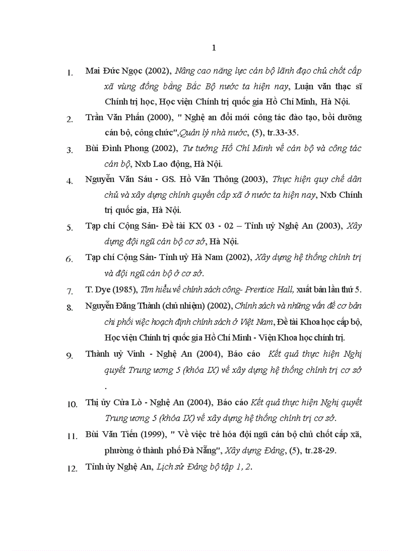 image for page Chính sách đối với đội ngũ cán bộ trong hệ thống chính trị ở cơ sở tỉnh Nghệ An