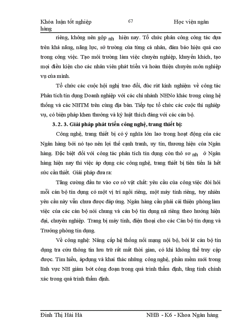 image for page Giải pháp hoàn thiện công tác phân tích tín dụng Doanh nghiệp tại NHNo PTNT chi nhánh Láng Hạ
