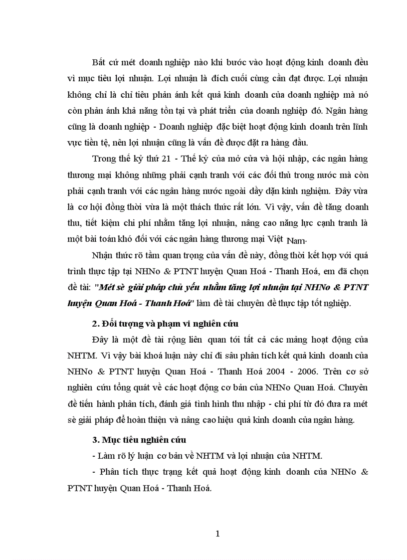 image for page Một số giải pháp chủ yếu nhằm tăng lợi nhuận tại Chi nhánh NHNo PTNT huyện Quan Hoá Thanh Hoá